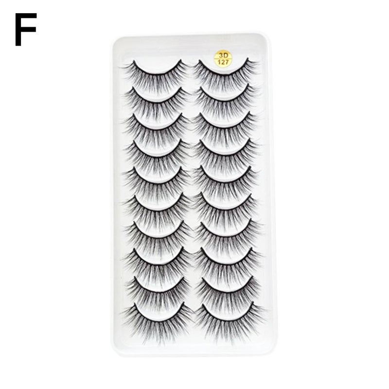 3D103 108 113 117 123 127 129 134 Ten-pair false eyelashes, thick and voluminous eyelashes, stage makeup, Western style.